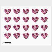  Roze Jewel Bling Hart Sticker (Vel)