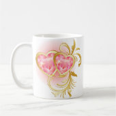 Roze Jewel Heart Koffiemok (Links)