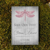 Roze Jeweled Dragonfly Save the Date Aankondiging