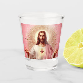 Roze Jezus heeft een bril geschoten! Shot Glas