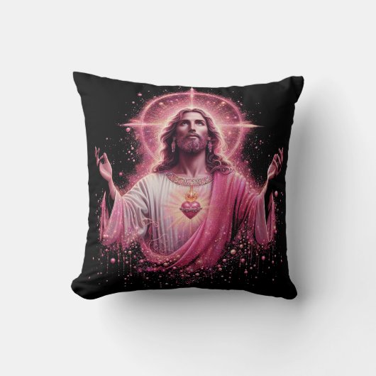 Roze Jezus kussen! Kussen (Voorkant)