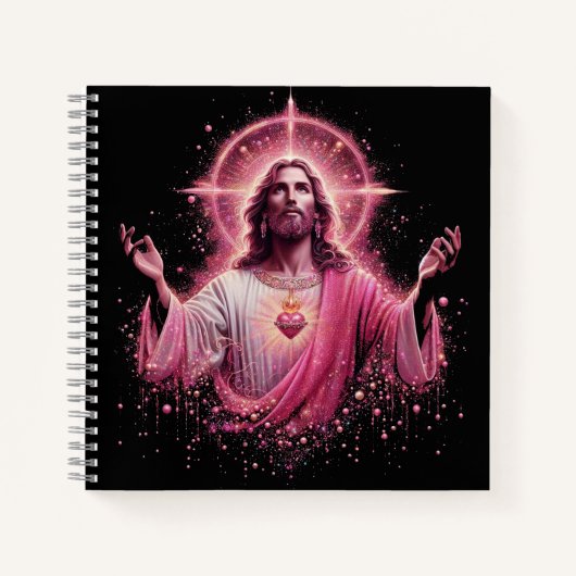 Roze Jezus notitieboek! Notitieboek (Voorkant)