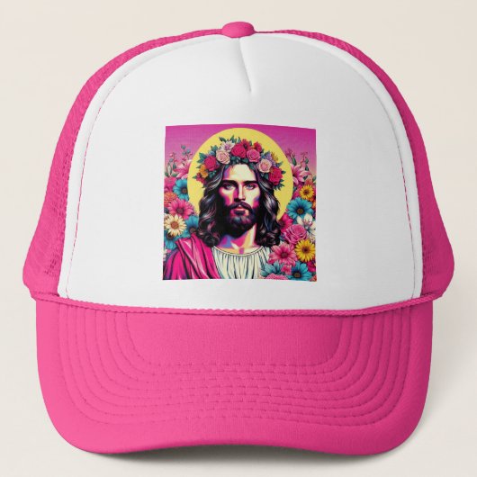 Roze Jezus pet! Trucker Pet (Voorkant)
