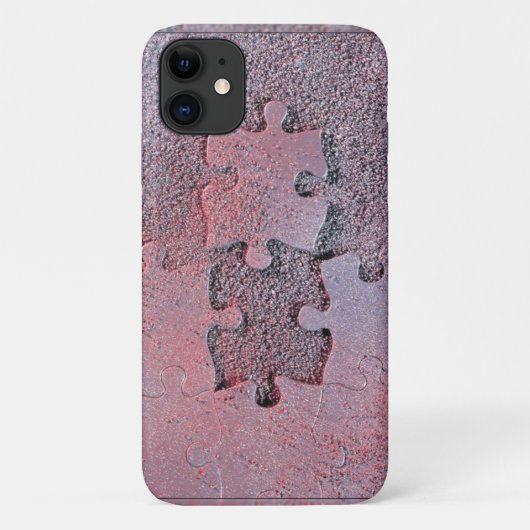 Roze Jigzaag Puzzle for Autism Awareness Maand Case-Mate iPhone Case (Achterkant)
