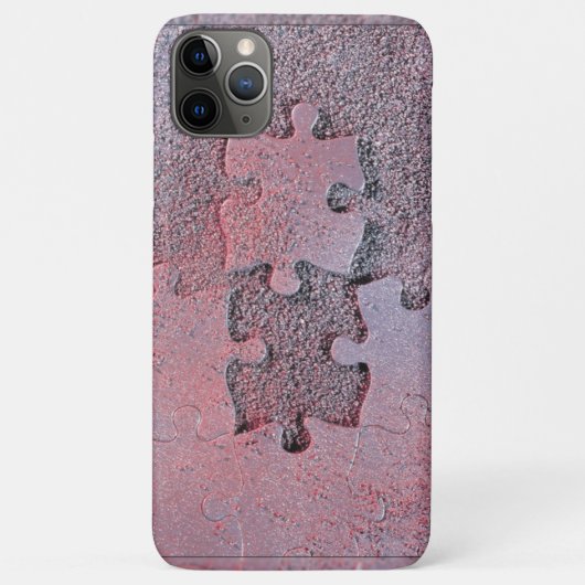 Roze Jigzaag Puzzle for Autism Awareness Maand Case-Mate iPhone Case (Achterkant)