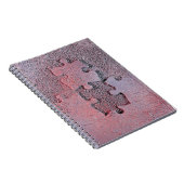 Roze Jigzaag Puzzle for Autism Awareness Maand Notitieboek (Rechterzijde)