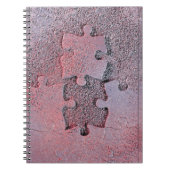 Roze Jigzaag Puzzle for Autism Awareness Maand Notitieboek (Voorkant)