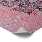 Roze Jigzaag Puzzle for Autism Awareness Maand Poster (Hoek)