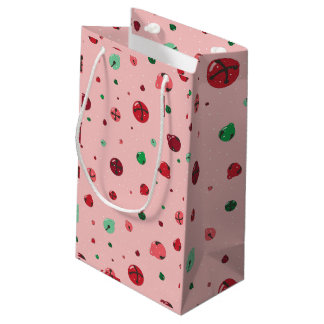 Roze Jingle Bells kerstcadeautas Klein Cadeauzakje
