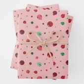 Roze Jingle Bells kerstpapier Inpakpapier Vel (In situ)