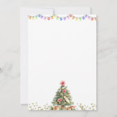 Roze jingle en flamingo tropische kerst kaart (Achterkant)