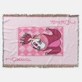 Roze Joker kaart Deken (Voorkant)