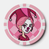 Roze Joker Poker Chips (Voorkant)
