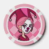 Roze Joker Poker Chips (Achterkant)
