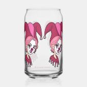 Roze Joker Screwball Graphics Blikvorm Glas (Achterkant)