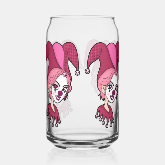 Roze Joker Screwball Graphics Blikvorm Glas (Rechts)