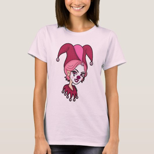 Roze Joker Screwball Graphics T-shirt (Voorkant)