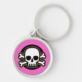 Roze Jolly Roger Sleutelhanger