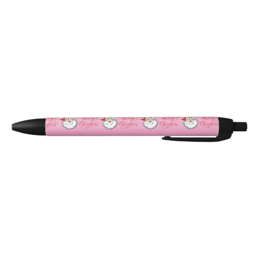 Roze Jolly Santa Claus Kerst Zwarte Inkt Pen (Bodem)