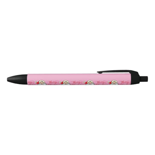 Roze Jolly Santa Claus  Kerst Zwarte Inkt Pen (Bovenkant)