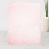 Roze Jolly Santa Glimlachend Gezicht Kerstmis Kaart (Achterkant)