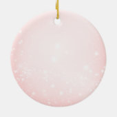 Roze  Jolly Santa Glimlachend Gezicht Kerstmis Keramisch Ornament (Achterkant)