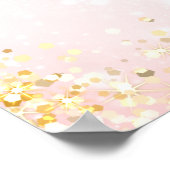 Roze Jolly Santa Glimlachend Gezicht Kerstmis Poster (Hoek)