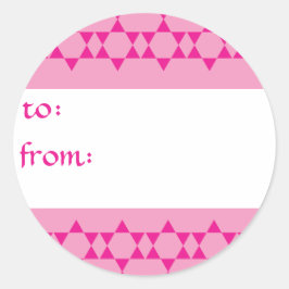 Roze joodse sterren cadeau Labels