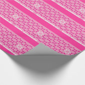 Roze joodse sterren en stripes cadeaupapier (Hoek)