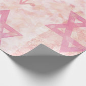 Roze joodse stijlpagina cadeaupapier (Hoek)
