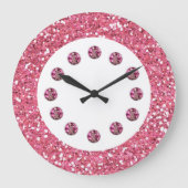 Roze joodse wandklok (Voorkant)