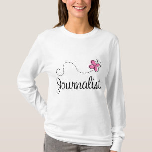 Roze journalist t-shirt