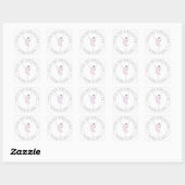 Roze Jouw naam Ballerina Bookplate Hier bibliothee Vierkante Sticker (Vel)
