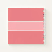 Roze Jouw naam Familie Ontvangt Manuscript Typogra Notitieboek (Achterkant)