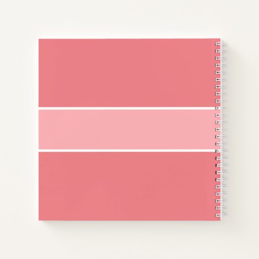 Roze Jouw naam Familie Ontvangt Manuscript Typogra Notitieboek (Achterkant)