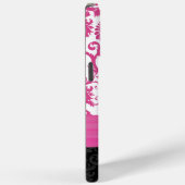 Roze Jouw naam of Quote Faux Rhinestone Damask Case-Mate iPhone Case (Achterkant / Rechts)