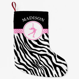 Roze Jouw naam Zebra Afdrukafbeelding afschilderen Kleine Kerstsok