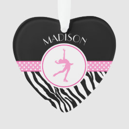 Roze Jouw naam Zebra Afdrukafbeelding afschilderen Ornament