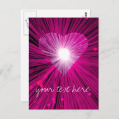 Roze Jouw tekst briefkaart (Voorkant / Achterkant)