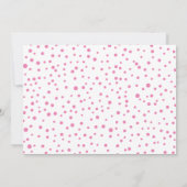 Roze Joy Eerste Kerstfeestdag Foto baby geboorte Aankondiging (Achterkant)