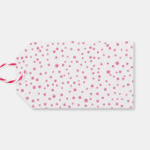 Roze Joy met kerstfoto voor bessen Cadeaulabel (Achterkant Horizontaal)