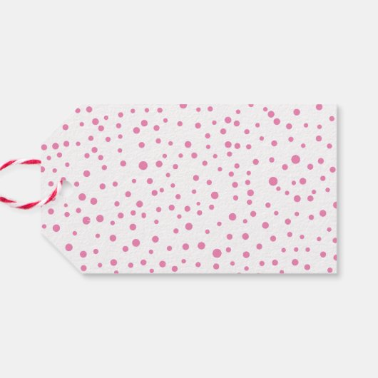 Roze Joy met kerstfoto voor bessen Cadeaulabel (Achterkant Horizontaal)