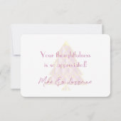 Roze Joyoux Noel Dankjewel Card Bedankkaart (Achterkant)