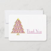 Roze Joyoux Noel Dankjewel Card Bedankkaart (Voorkant)