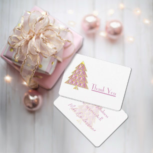 Roze Joyoux Noel Dankjewel Card Bedankkaart