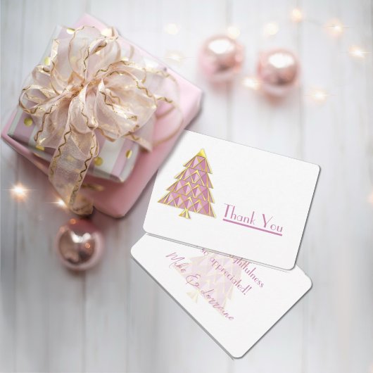 Roze Joyoux Noel Dankjewel Card Bedankkaart