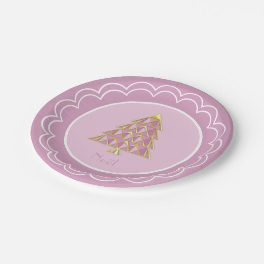 Roze Joyoux Noel Papier Bord (Gekanteld)