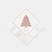 Roze Joyoux Noel Papier servet (Hoek)