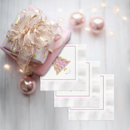 Roze Joyoux Noel Papier servet