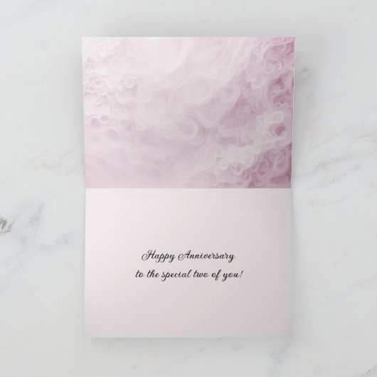Roze Jubileum Abstract met tekst Kaart (Binnen)